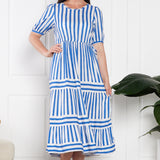 Elly Dress in something blue stripes