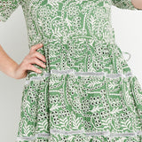 Eloise Dress in green lace