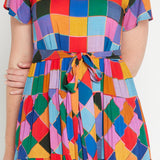 Lola Dress in name dropper gingham