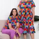 Lola Dress in name dropper gingham