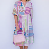 Portofino Midi Dress in seeing stripes pastel