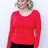 Bamboo Reversible Tee long sleeve in red