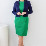 Audrey Dress in emerald