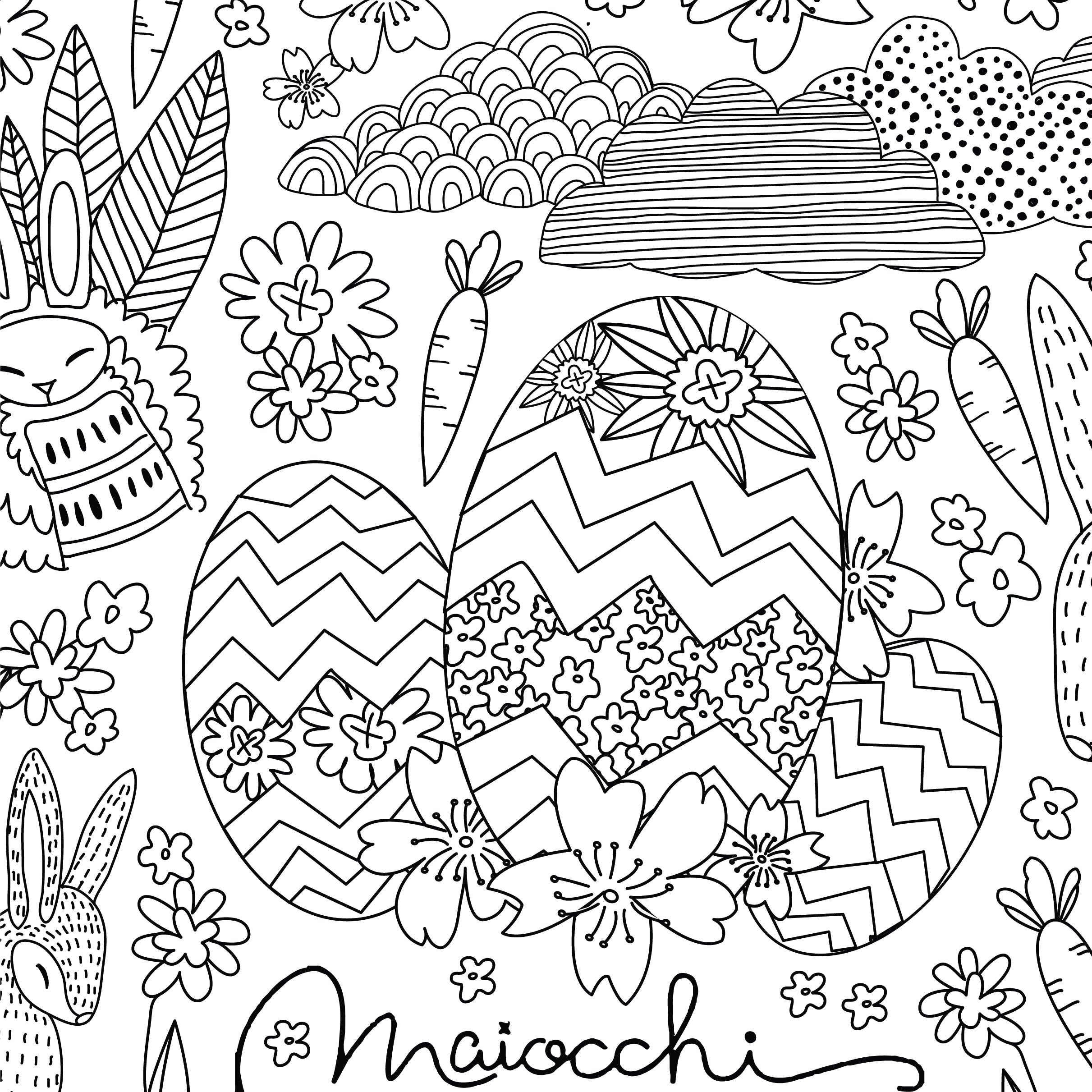 Colour in and WIN this Easter xo