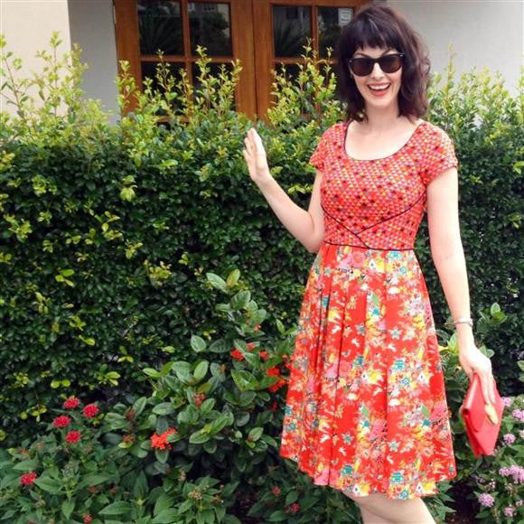 Spotted - Sarah in Dreamsicle Dress