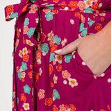 Laverne Dress in cherry blossom plum