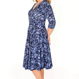 Lucinda Dress in navy swoon