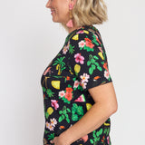 Holiday Tee in hello sunshine black