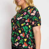 Holiday Tee in hello sunshine black