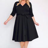 Black Amelia Dress by Maiocchi, ultimate wardrobe staple for work or special events