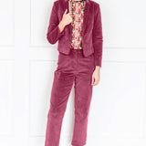 Cleo Cord Jacket in dark rose