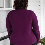 Bella Bamboo Cardie long sleeve in mulberry