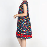 Holiday Dress in rainbow hearts