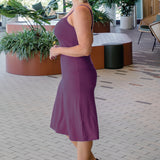 Bamboo Slip Dress in wine