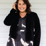 PRE-ORDER Perfect Velvet Blazer in black