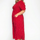 Seychelles Dress in dotty red