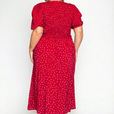 Seychelles Dress in dotty red