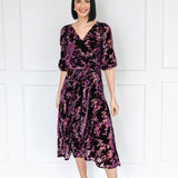 PRE-ORDER Victoria Dress in plum lady velvet