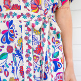 Alison Shirt Dress in folk fairytale cream