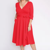 Amelia Dress in red