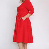Amelia Dress in red
