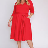 Amelia Dress in red