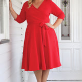 Amelia Dress in red