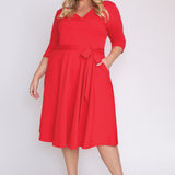 Amelia Dress in red
