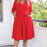 Amelia Dress in red
