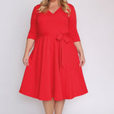 Amelia Dress in red