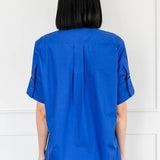 Annabel Blouse in cobalt