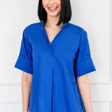 Annabel Blouse in cobalt