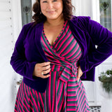 Arabella Dress in sparkle stripes