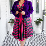 Arabella Dress in sparkle stripes