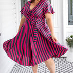 Arabella striped sparkle dress by Maiocchi