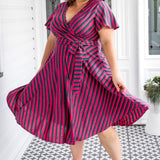 Arabella striped sparkle dress by Maiocchi