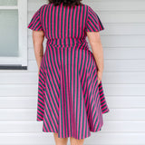 Arabella Dress in sparkle stripes