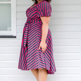 Arabella Dress in sparkle stripes