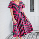 Arabella Dress in sparkle stripes