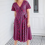 Maiocchi Arabella Dress in Sparkle Stripes – colourful party dress