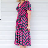 Arabella Dress in sparkle stripes