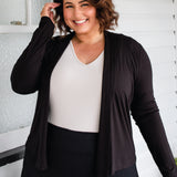 Bella Bamboo Cardie long sleeve in black