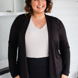 Bella Bamboo Cardie long sleeve in black