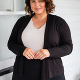 Bella Bamboo Cardie long sleeve in black