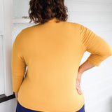 Bella Bamboo Cardie 3/4 sleeve in saffron