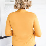 Bella Bamboo Cardie 3/4 sleeve in saffron