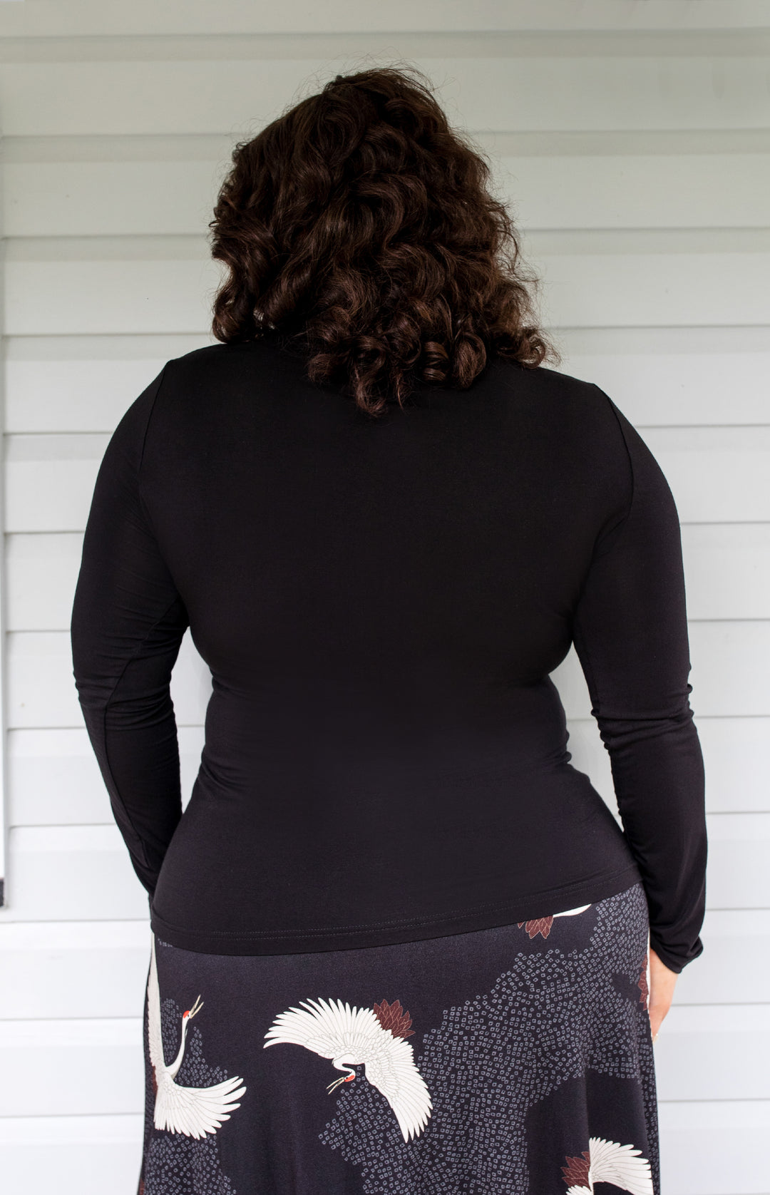 Basic Bamboo Skivvy in black