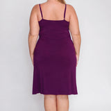 Bamboo Slip Dress in mulberry