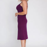 Bamboo Slip Dress in mulberry