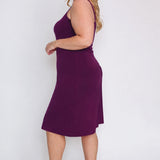 Bamboo Slip Dress in mulberry